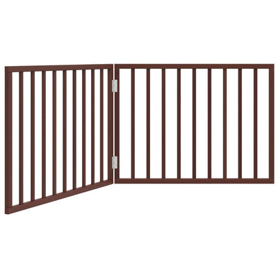 Vidaxl Dog Fence pliable 2 panneaux 160 cm Brown en bois de peuplier