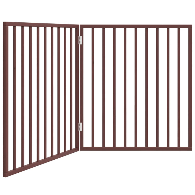 Vidaxl Dog Fence pliable 2 panneaux 160 cm Brown en bois de peuplier