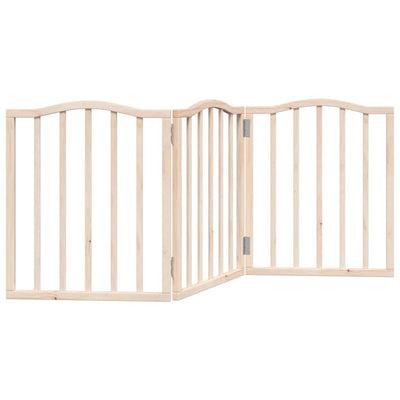 Vidaxl Dog Fence pliable 3 panneaux 150 cm Bois de peuplier