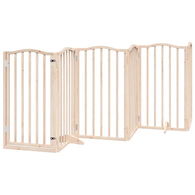 Fence de chien Vidaxl 6 panneaux 6 panneaux 300 cm Bois de peuplier