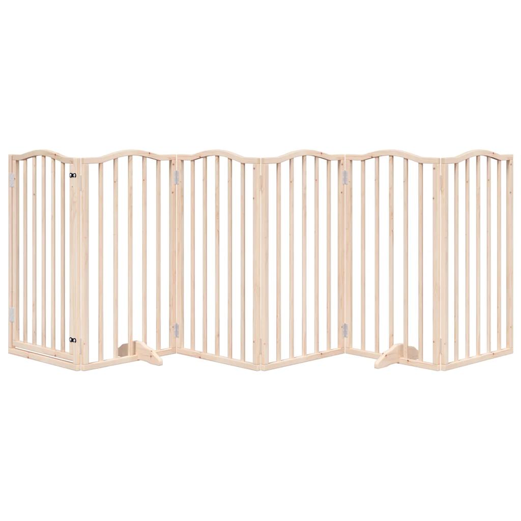Fence de chien Vidaxl 6 panneaux 6 panneaux 300 cm Bois de peuplier