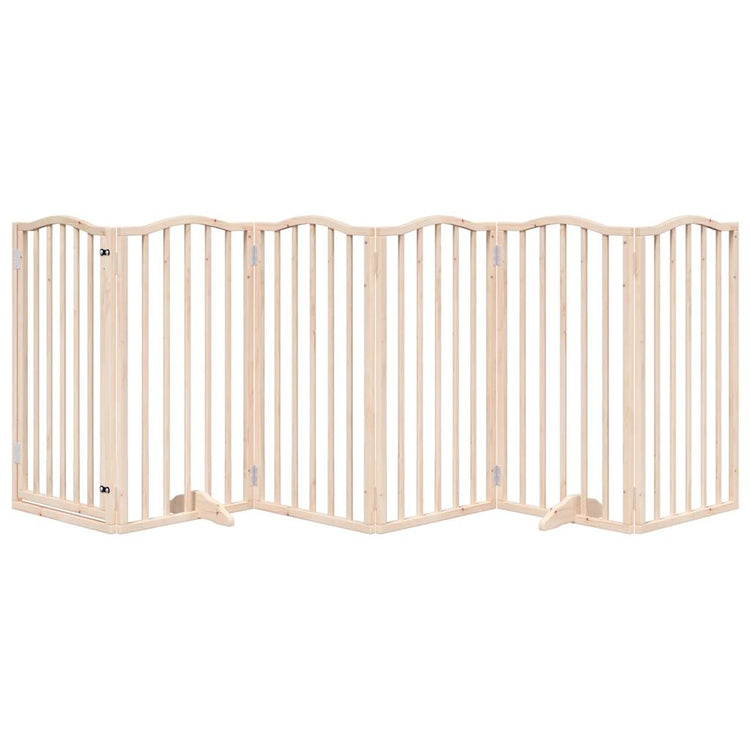 Fence de chien Vidaxl 6 panneaux 6 panneaux 300 cm Bois de peuplier