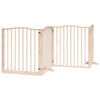 Vidaxx barrière pour chien pliable avec porte 4 panneaux 320 cm bois de peuplier