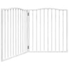 Vidaxl Dog Fence pliable 2 panneaux 160 cm Bois de peuplier blanc