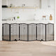 Vidaxx barrière pour chien pliable 6 panneaux 300 cm bois de peuplier noir