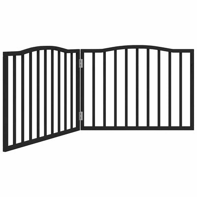 Vidaxl Dog Fence Bollpable 2 panneaux 160 cm populierhout noir