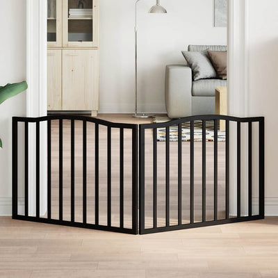 Vidaxl Dog Fence Bollpable 2 panneaux 160 cm populierhout noir