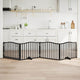VidaXL barrière pour chien avec porte pliable 4 panneaux noir 320 cm bois de peuplier