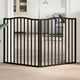 Vidaxl Dog Fence Bollpable 2 panneaux 160 cm populierhout noir