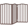 Fence de chien vidaxl pliant 3 panneaux 150 cm Populier en bois brun chêne