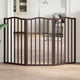 Fence de chien vidaxl pliant 3 panneaux 150 cm Populier en bois brun chêne