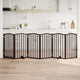 Fence de chien vidaxl pliable 6 panneaux 300 cm Poplar Brown Brown