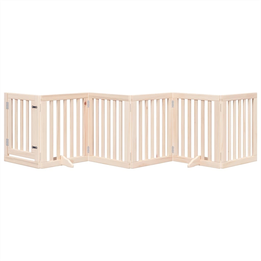 Fence de chien Vidaxl 6 panneaux 6 panneaux 300 cm Bois de peuplier