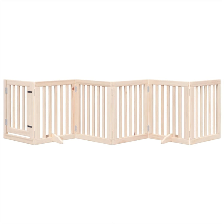 Fence de chien Vidaxl 6 panneaux 6 panneaux 300 cm Bois de peuplier