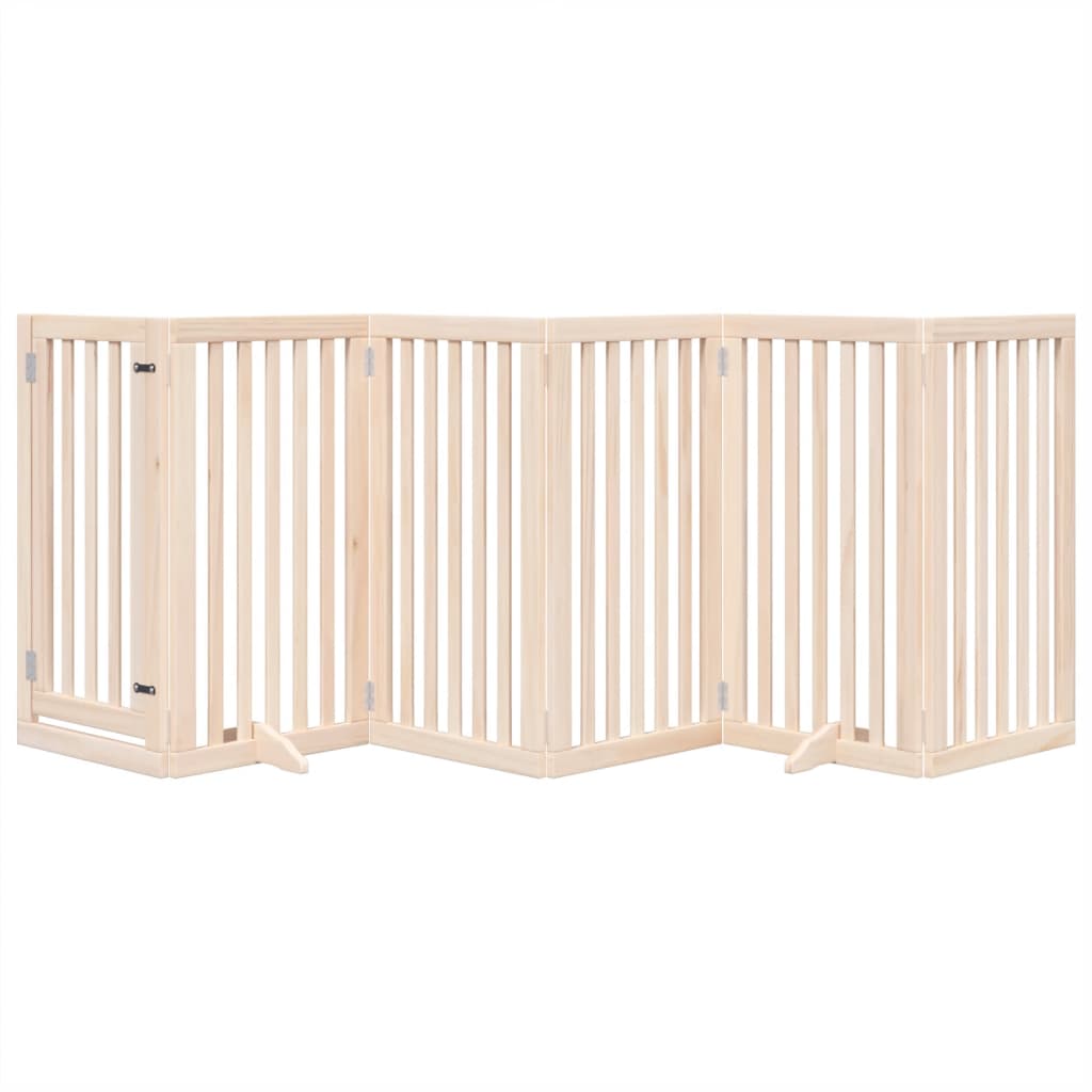 Fence de chien Vidaxl 6 panneaux 6 panneaux 300 cm Bois de peuplier