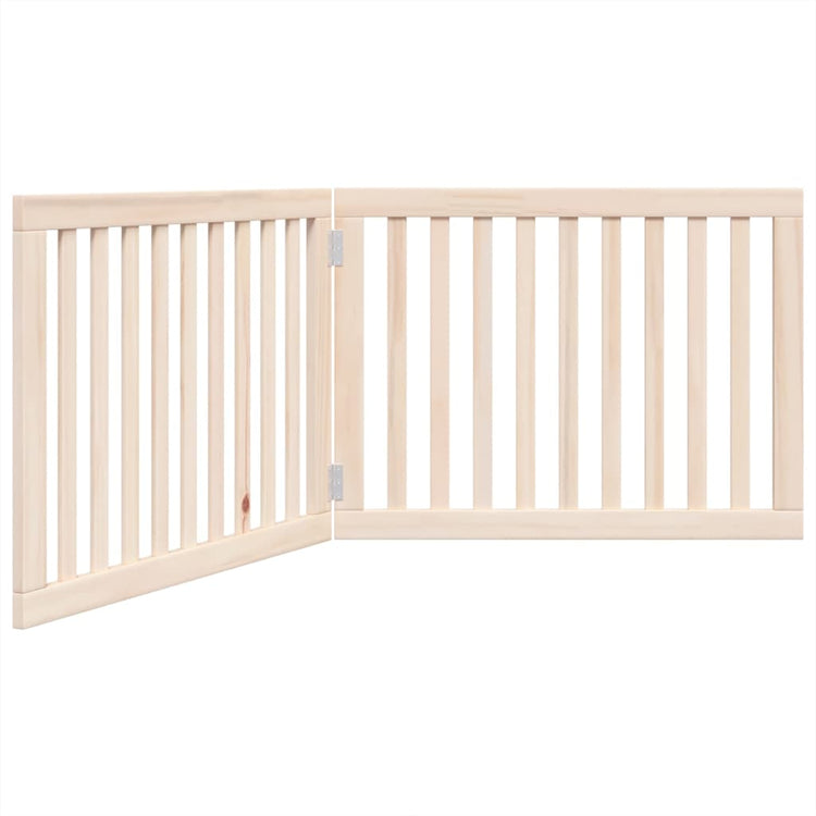 Vidaxl Dog Fence pliable 2 panneaux 160 cm Bois de peuplier
