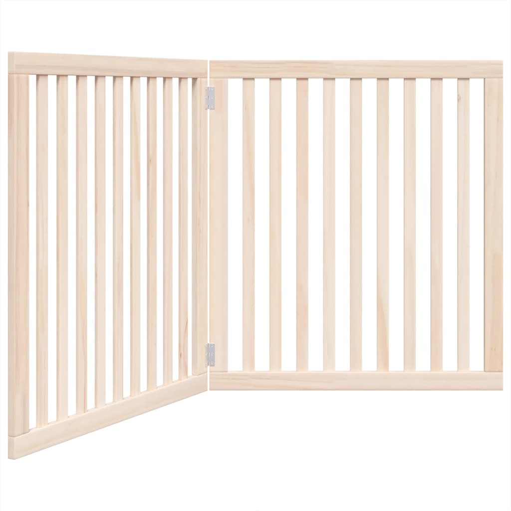 Vidaxl Dog Fence pliable 2 panneaux 160 cm Bois de peuplier
