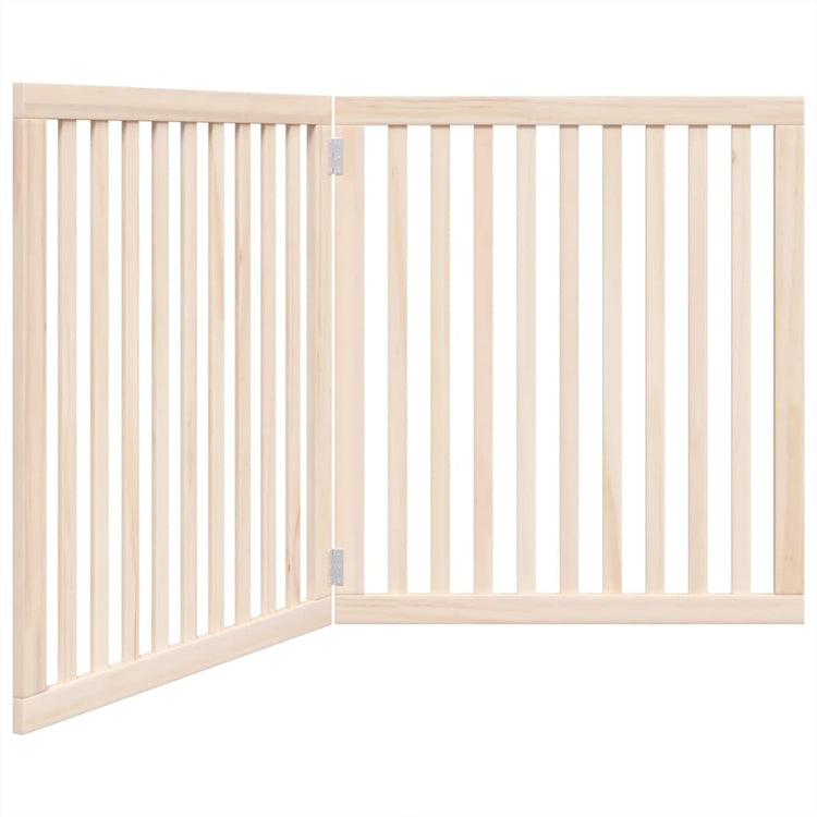 Vidaxl Dog Fence pliable 2 panneaux 160 cm Bois de peuplier