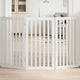 Vidaxl Dog Fence pliable 3 panneaux 150 cm Bois de peuplier blanc