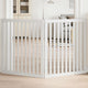 Vidaxl Dog Fence pliable 2 panneaux 160 cm Bois de peuplier blanc