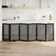 Vidaxl Dog Fence Bollptable 6 panneaux 300 cm populierhout noir