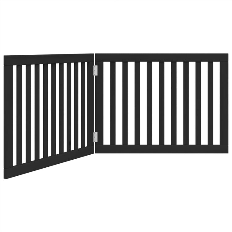 Vidaxl Dog Fence Bollpable 2 panneaux 160 cm populierhout noir