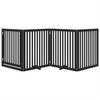 Vidaxl Dog Fence pliable 4 panneaux 320 cm Bois de peuplier noir