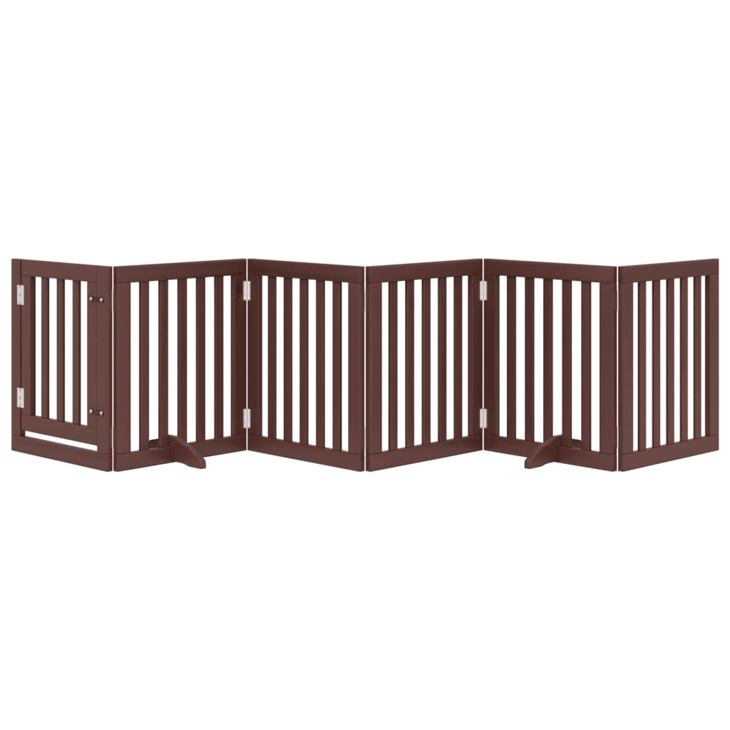 Vidaxl Dog Fence pliable 6 panneaux 300 cm Populier Brown