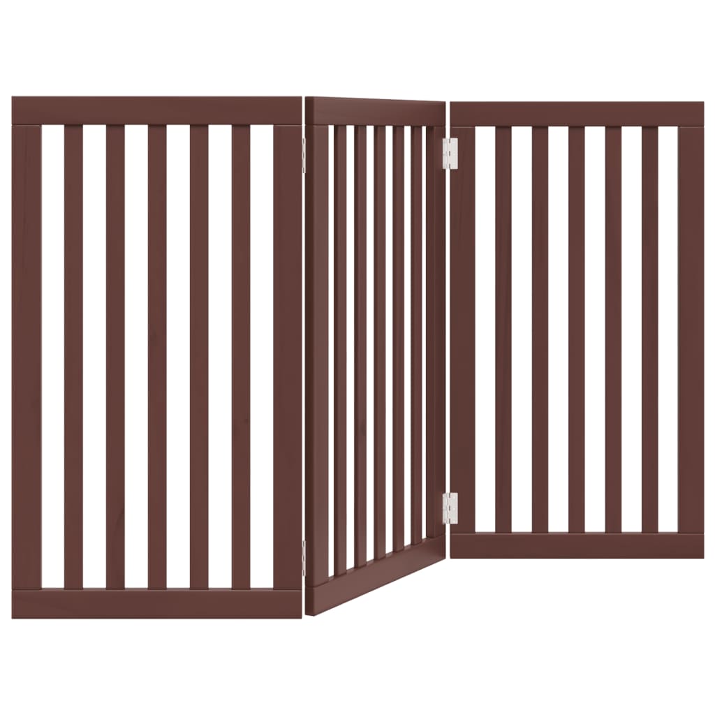 Vidaxl Dog Fence pliable 3 panneaux 150 cm Brow