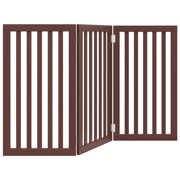 Vidaxl Dog Fence pliable 3 panneaux 150 cm Brow