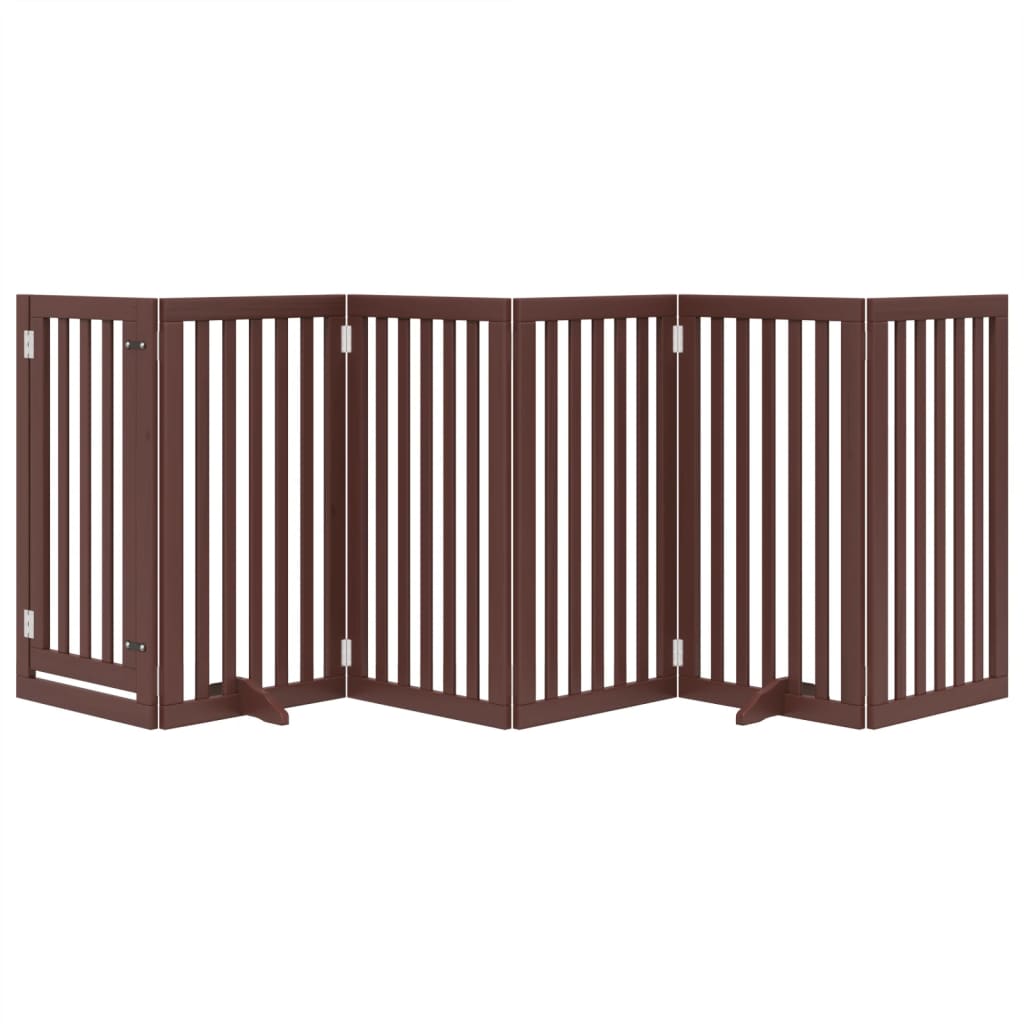 Vidaxl Dog Fence pliable 6 panneaux 300 cm Populier Brown