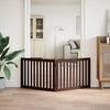 Vidaxl Dog Fence pliable 2 panneaux 160 cm Brown en bois de peuplier