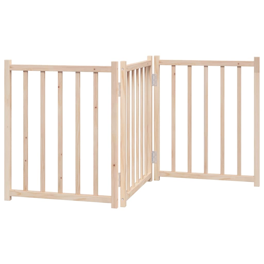 Vidaxl barrière pour chien pliable 3 panneaux 150 cm bois de pin massif