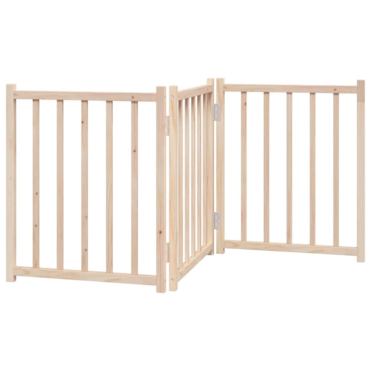 Vidaxl barrière pour chien pliable 3 panneaux 150 cm bois de pin massif