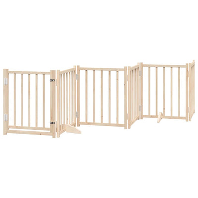 Vidaxx barrière pour chien pliable avec porte 6 panneaux 300cm bois de pin massif