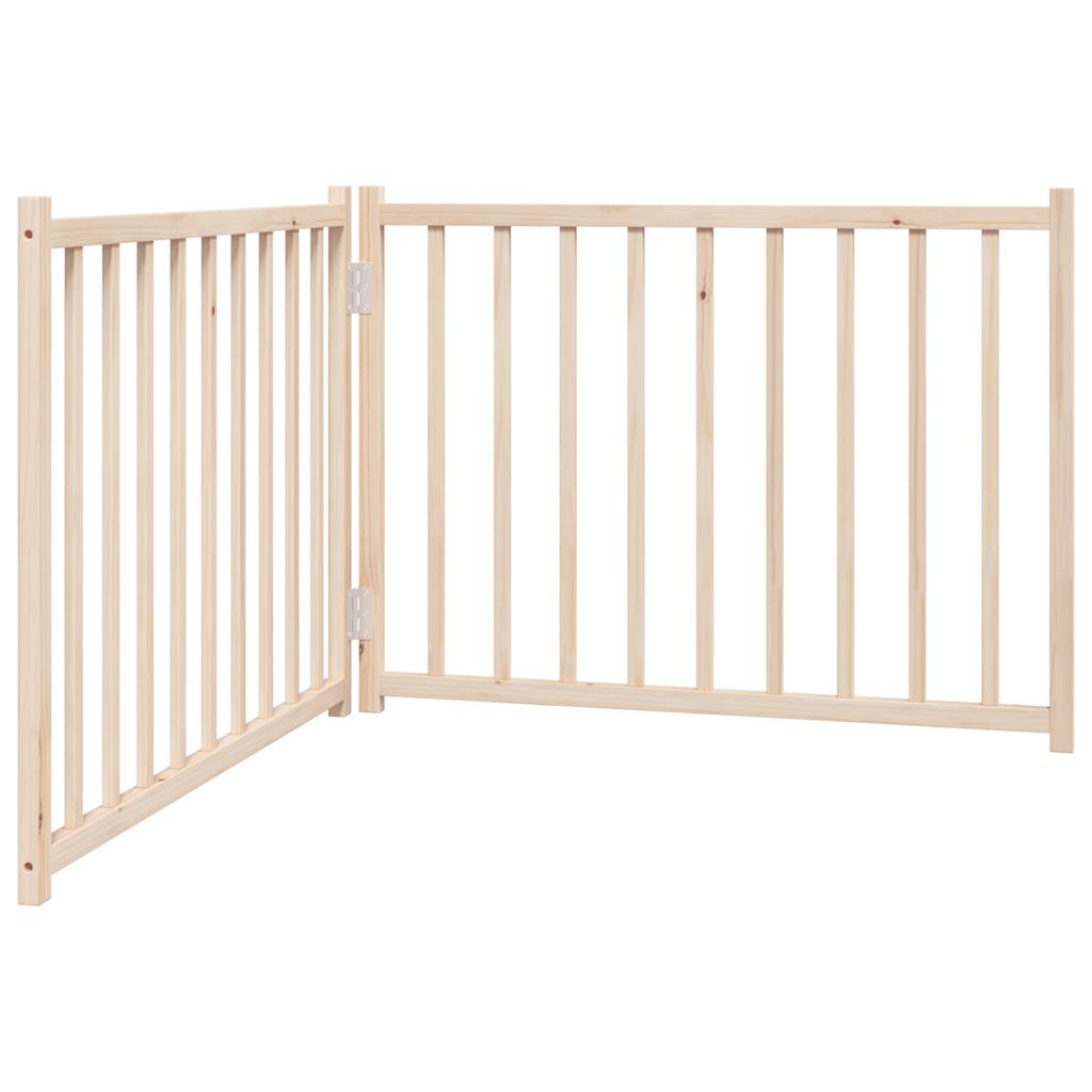 Vidaxl Dog Fence pliable 2 panneaux 160 cm Solid Pinewood
