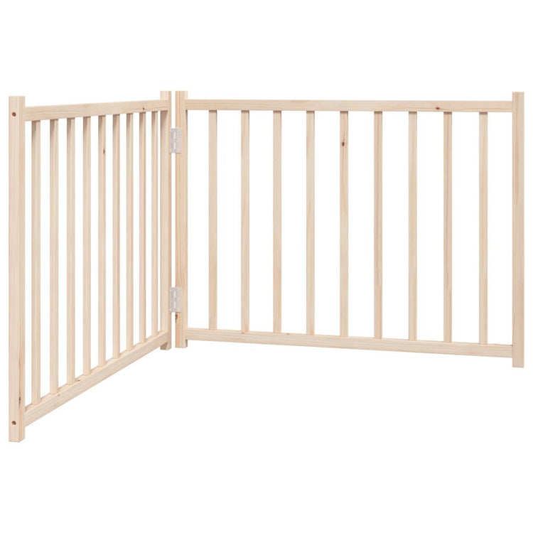Vidaxl Dog Fence pliable 2 panneaux 160 cm Solid Pinewood