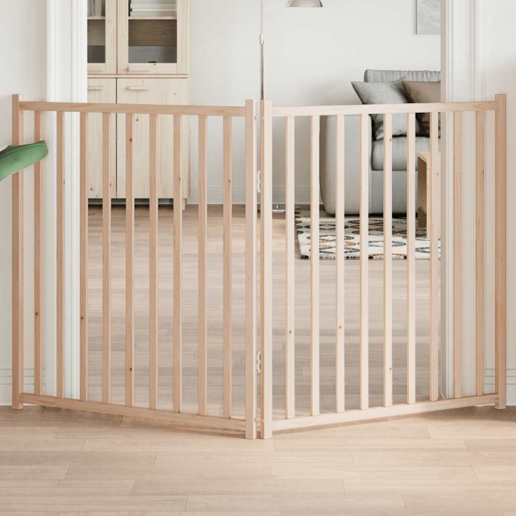 Vidaxl barrière pour chien pliable 2 panneaux 160 cm bois de pin massif