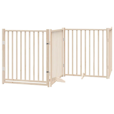 Fence de chien Vidaxl pliable avec des panneaux de porte 4 320 cm Solid Pinewood
