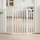 Fence de chien vidaxl pliant 3 panneaux 150 cm Pine solide blanc