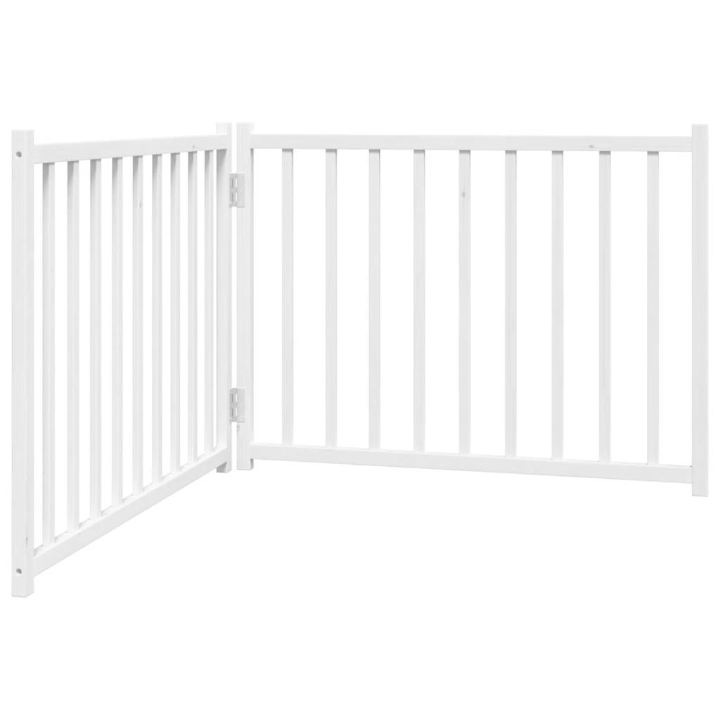 Fence de chien vidaxl pliant 2 panneaux 160 cm Pine solide blanc