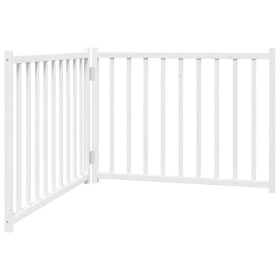 Fence de chien vidaxl pliant 2 panneaux 160 cm Pine solide blanc