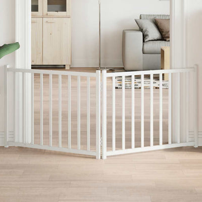 Fence de chien vidaxl pliant 2 panneaux 160 cm Pine solide blanc