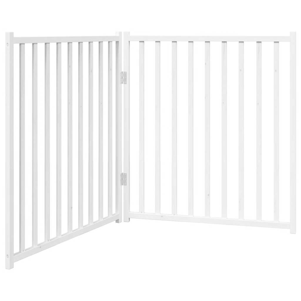 Fence de chien vidaxl pliant 2 panneaux 160 cm Pine solide blanc