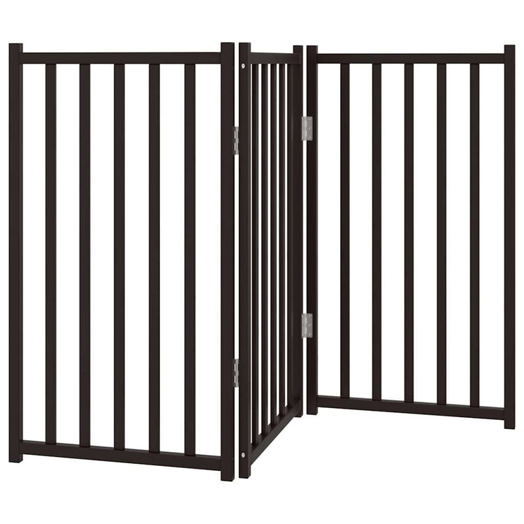 Vidaxl Dog Fence pliable 3 panneaux 150 cm Pine solide noir