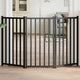 Vidaxl Dog Fence pliable 3 panneaux 150 cm Pine solide noir