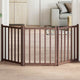 Fence de chien vidaxl pliant 3 panneaux 150 cm Chêne brun de pin massif