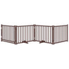 Fence de chien vidaxl pliant 4 panneaux 320 cm Chêne brun de pin massif