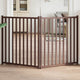 Clôture de chien vidaxl pliant 2 panneaux 160 cm Chêne brun solide