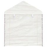 Arbor Vidaxl avec toit 2.28x2.23x2.69 m Blanc en polyéthylène - afbeelding 3
